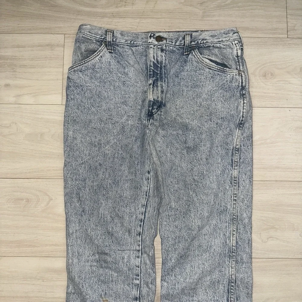 Vintage Rustler‎ Jeans Men's 32x29 Acid Wash Blue Western Cowboy 90s Rancher USA